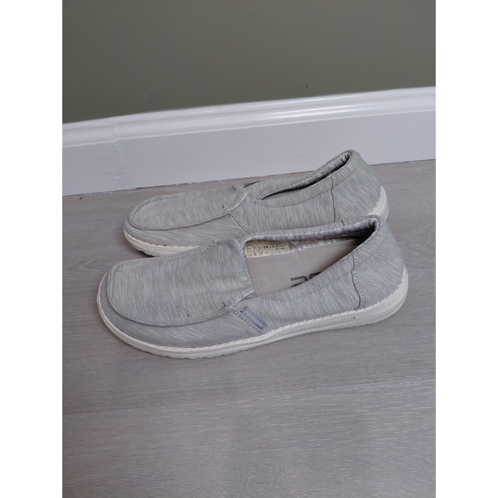 Hey Dude Women's Misty Fleece Grey US Size 7 Loafers Shoes